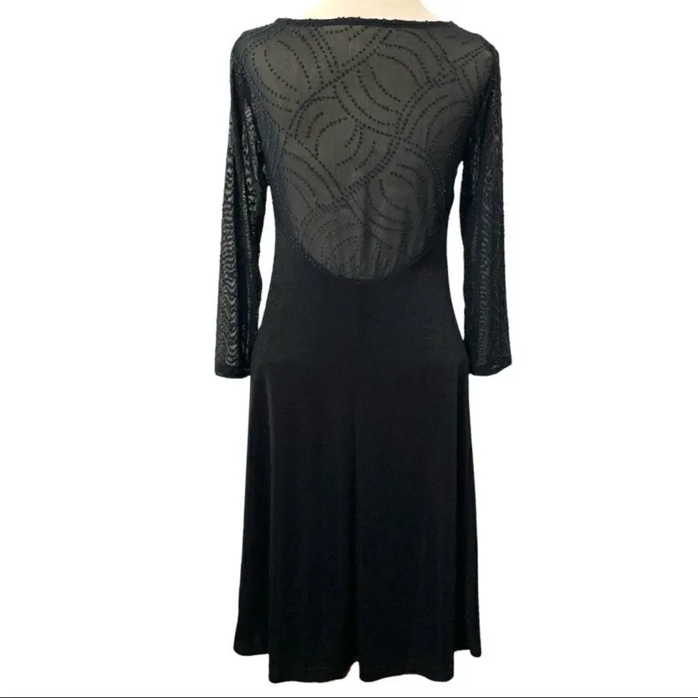 Vintage Carol Anderson Beaded Mesh Evening Dress - Picture 2 of 7